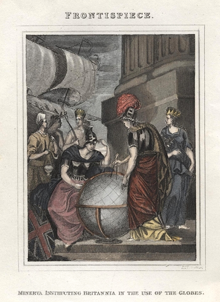Minerva instructing Britannia in the use of Globes, 1841