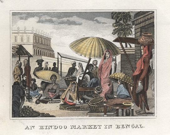 India, Hindoo Market in Bengal, 1841