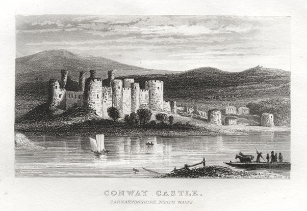Wales, Conway Castle, 1845