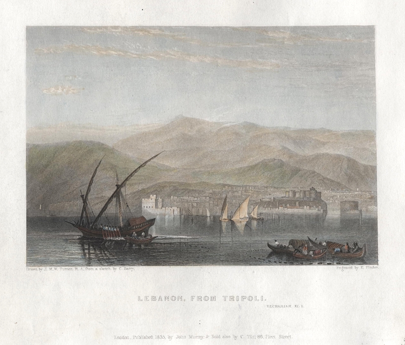 Lebanon from Tripoli, 1836