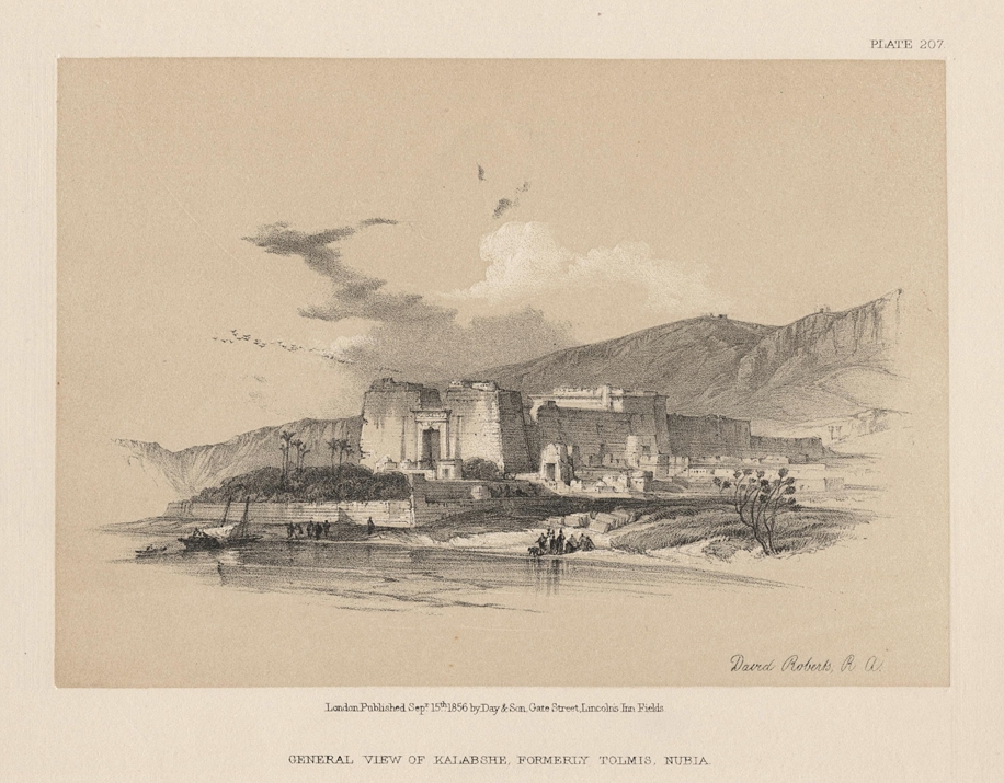 Egypt, View of Kalabshe, formerly Tolmis, Nubia, 1855