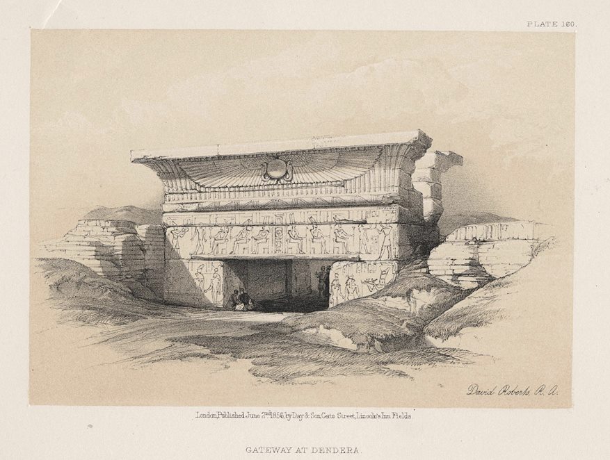 Egypt, Gateway at Dendera, 1855