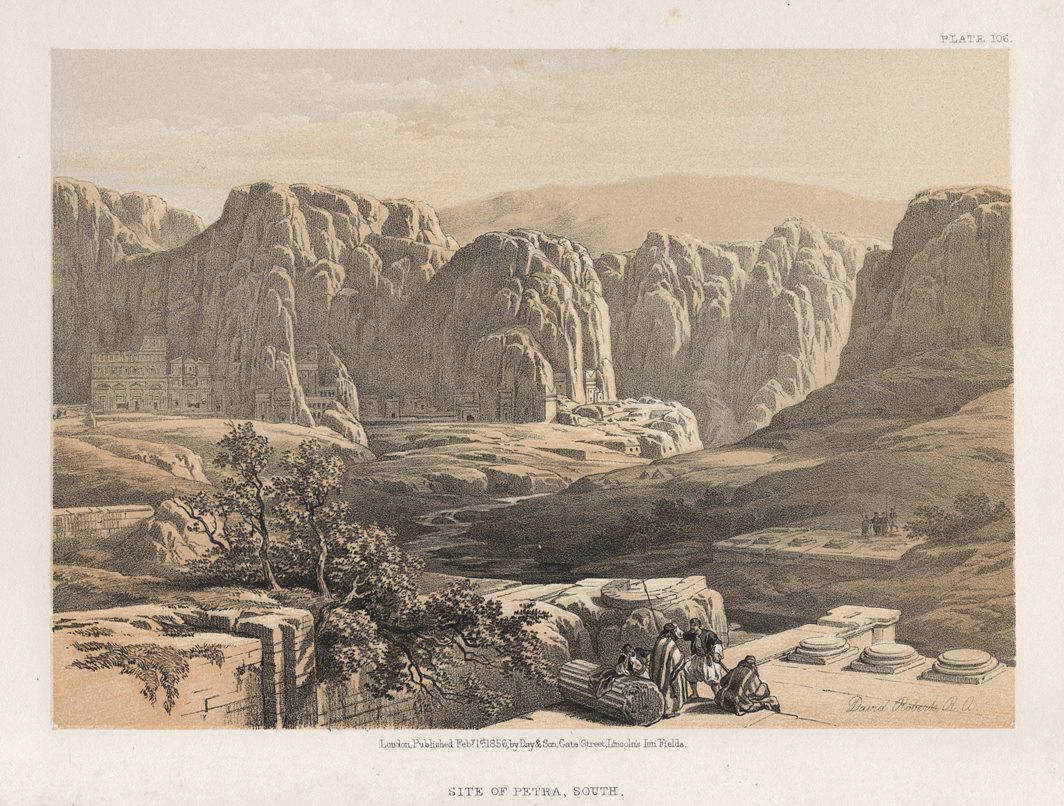 Jordan, Site of Petra, 1855