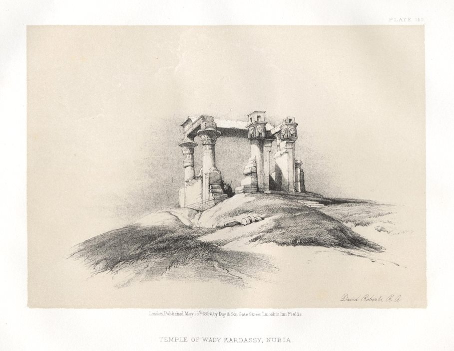 Egypt, Temple of Wady Kardassy, Nubia, 1855
