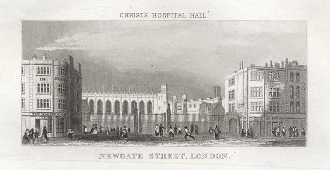 London, Christ's Hospital Hall, Newgate Street, 1845