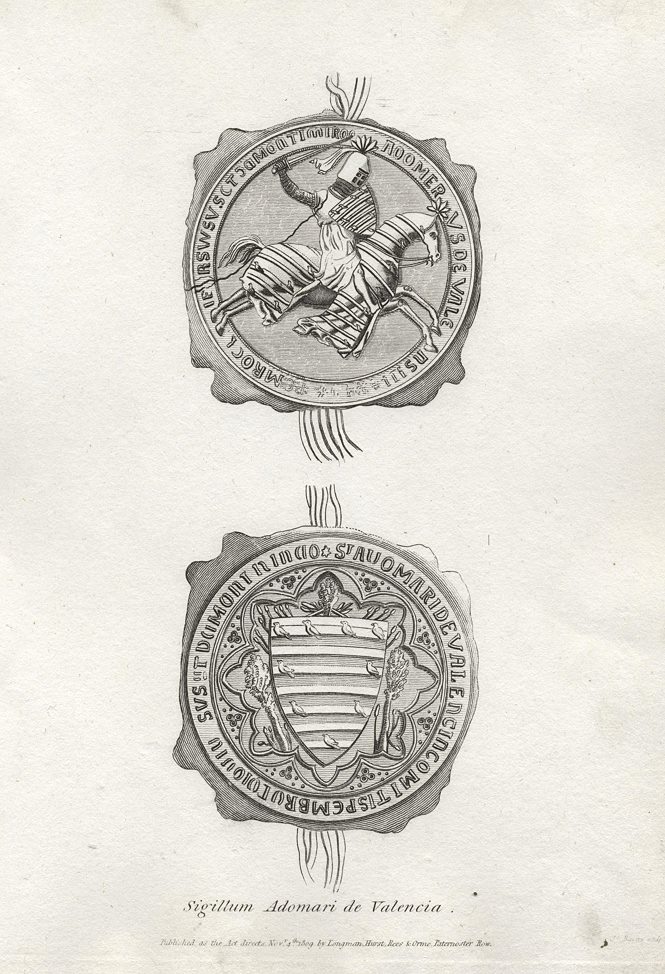 Pembrokeshire, Seal of Adomari de Valencia, 1811