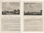 Sussex, Lewes Priory, 2 views, 1786