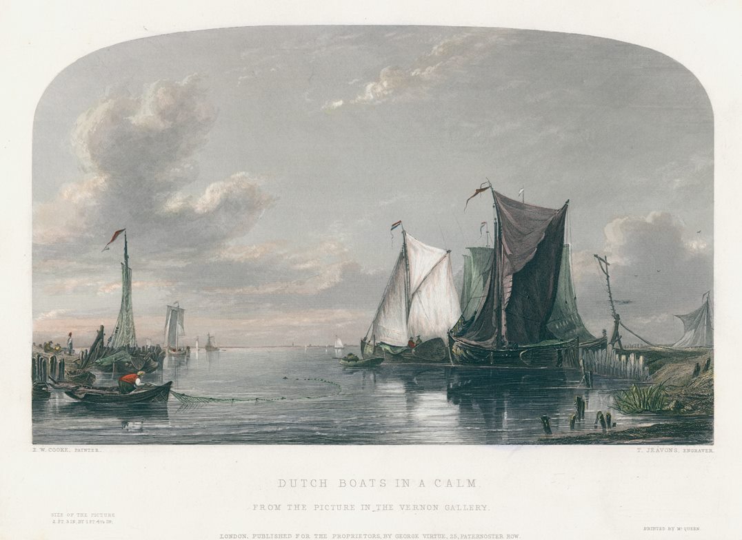 Dutch Boats in a Calm, after Cooke, 1849