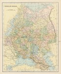 Russia in Europe map, 1896