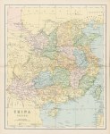 China map, 1896