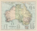 Australia map, 1896