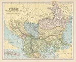 Turkey in Europe map, 1896