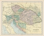 Austria map, 1896