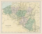 Belgium map, 1896