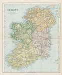 Ireland map, 1896