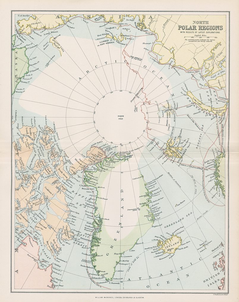 North Polar Regions map, 1896