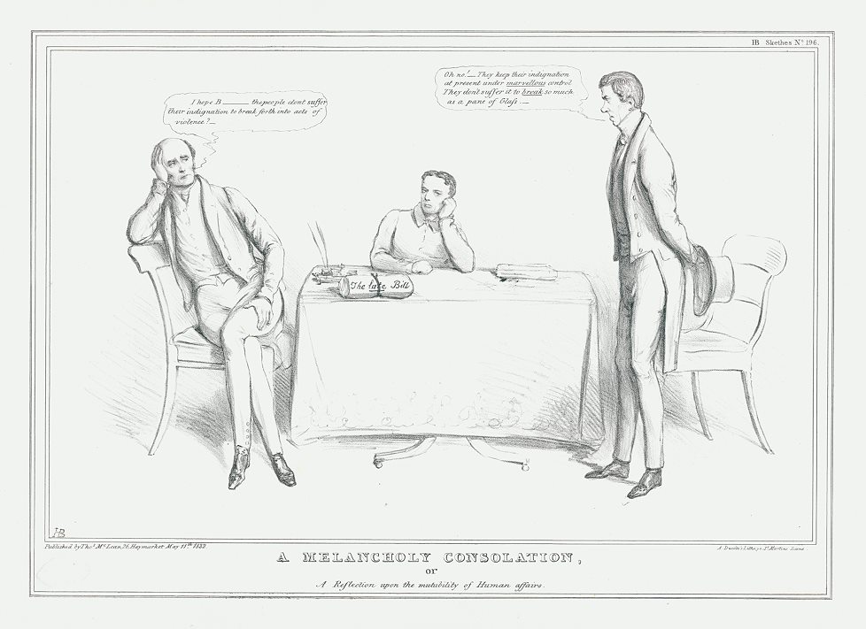 'A Melancholy Consolation', John Doyle, HB Sketches, May 11, 1832