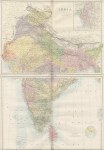 India, large map on two sheets, by J Bartholomew, c1875