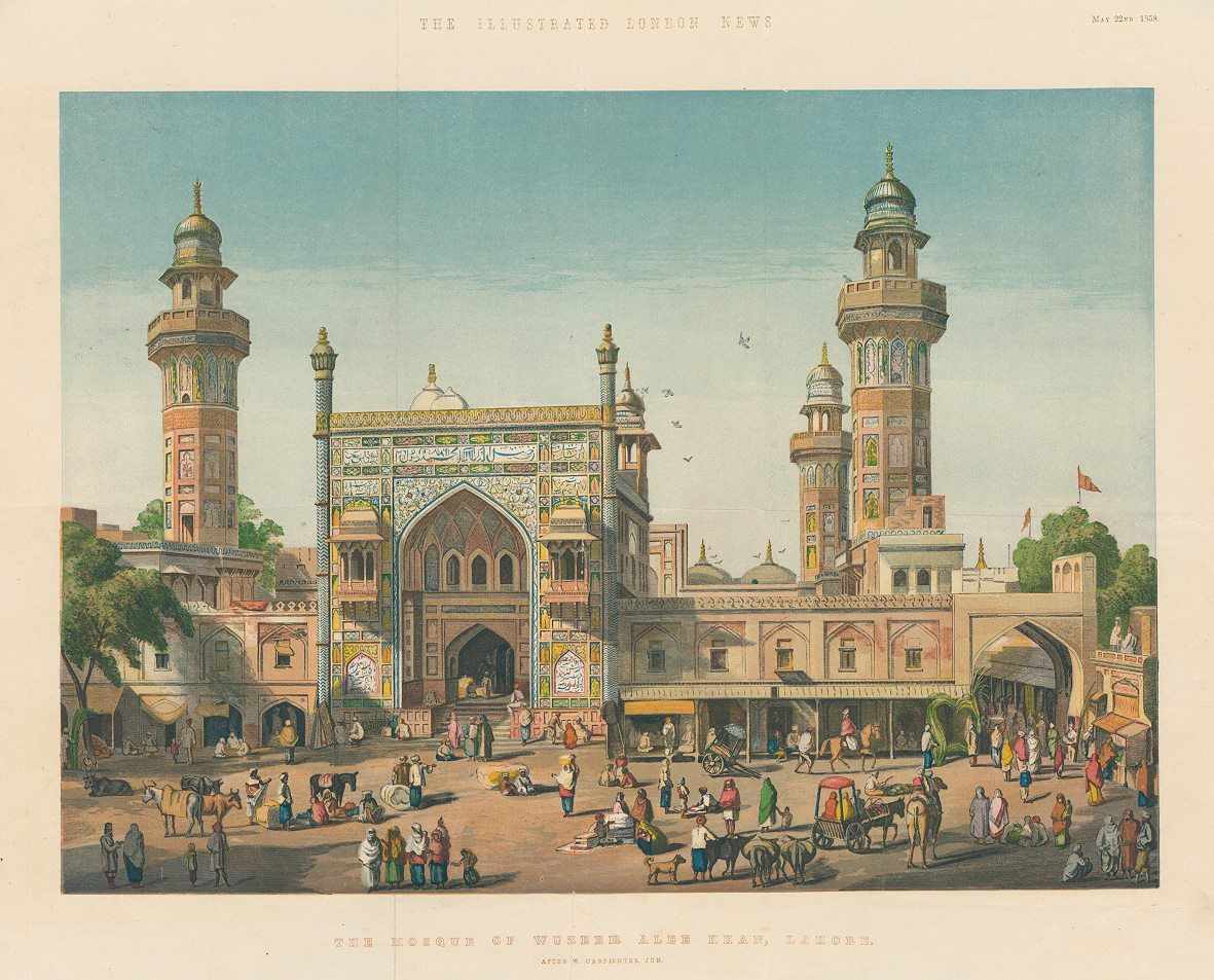 India, Lahore, Mosque of Wazir Ali Khan, ILN, 1858