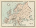 Europe map, c1858