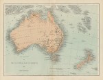 Australia & New Zealand map, c1858