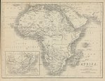 Africa map, c1860