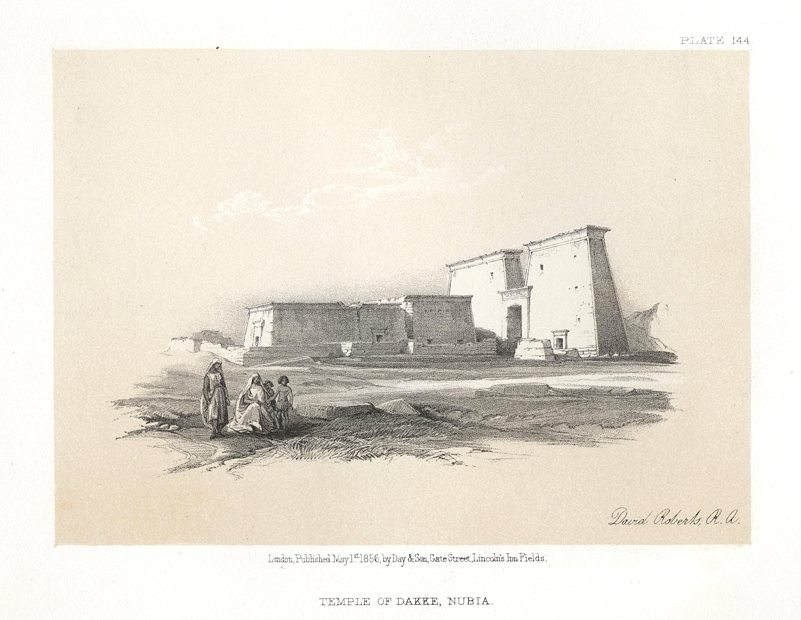 Egypt, Temple of Dakke, Nubia, 1855