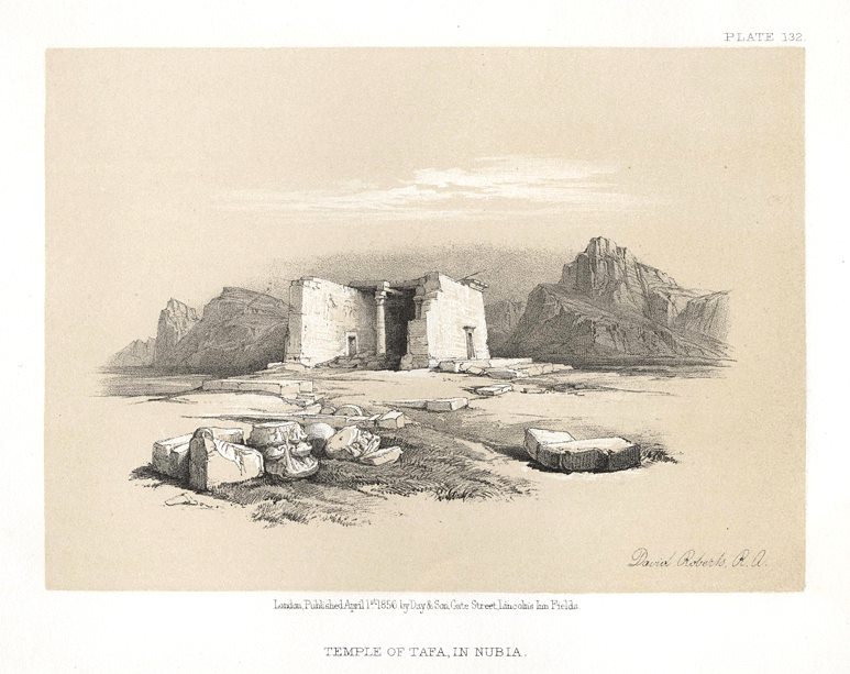 Egypt, Temple of Tafa in Nubia, 1855