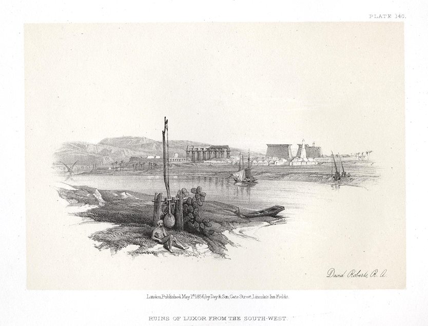 Egypt, Ruins of Luxor from the South West, 1855