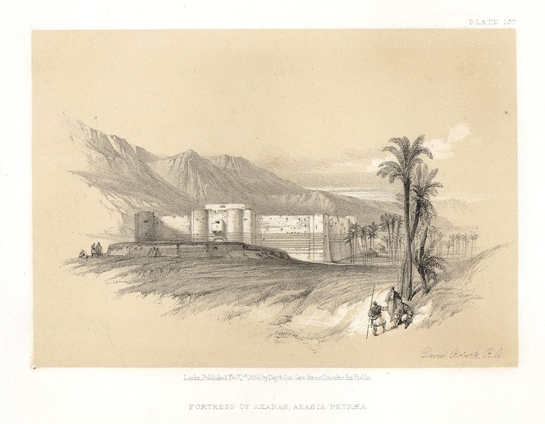 Egypt, Fortress of Akabah, Arabia Petra, 1855