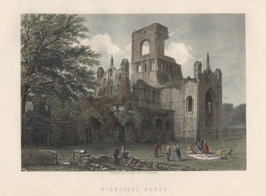 Yorkshire, Kirkstall Abbey, 1870