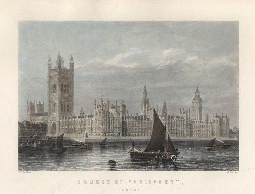 London, Houses of Parliament, 1870