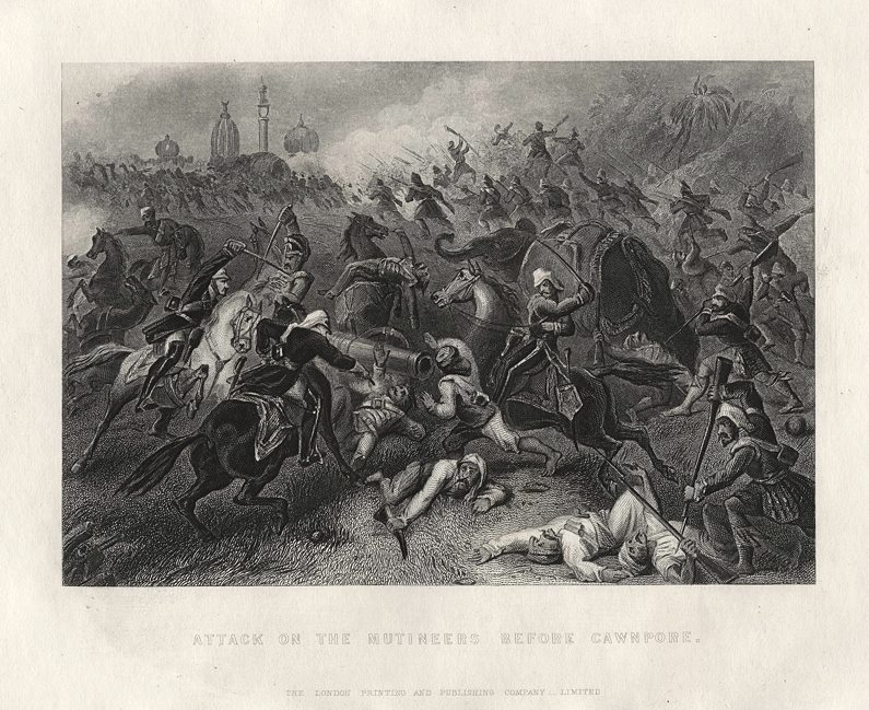 India, Attack on the Mutineers before Cawnpore, c1858