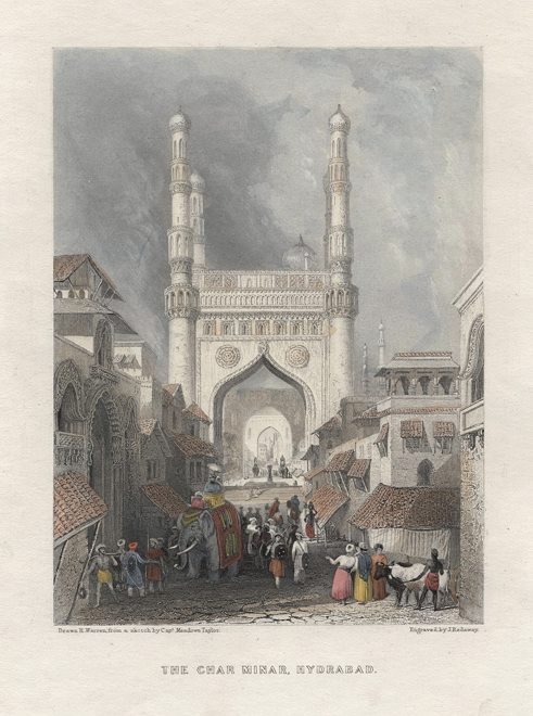 India, Hyderabad, the Charminar, 1856