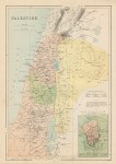 Ancient Palestine map, c1875