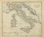 Italy map, 1813