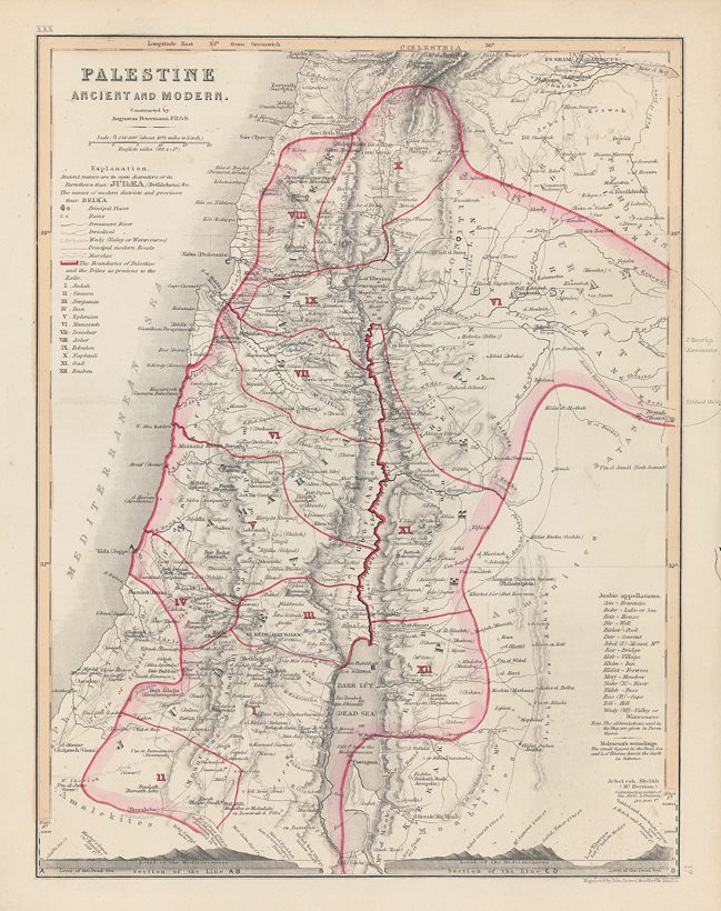 Palestine, Ancient & Modern, c1850