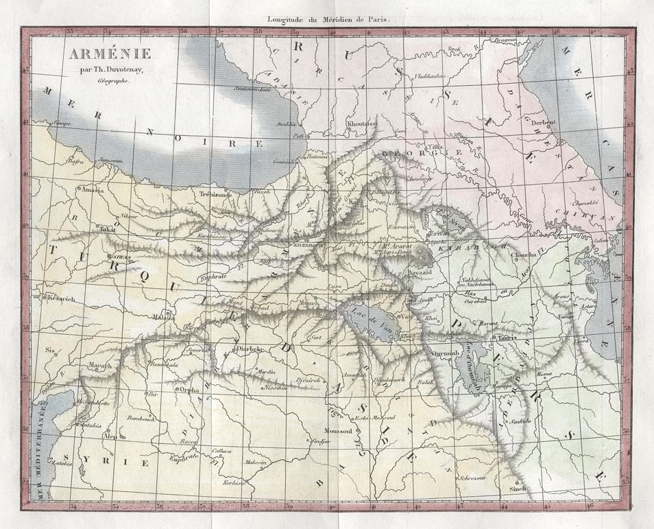 Armenia map, 1838