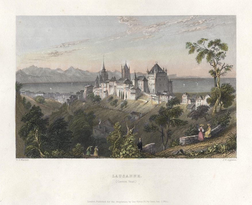 Switzerland, Lausanne view, 1836