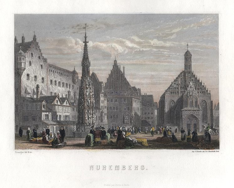 Germany, Nuremberg view, c1850