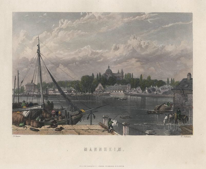 Germany, Mannheim view, 1872