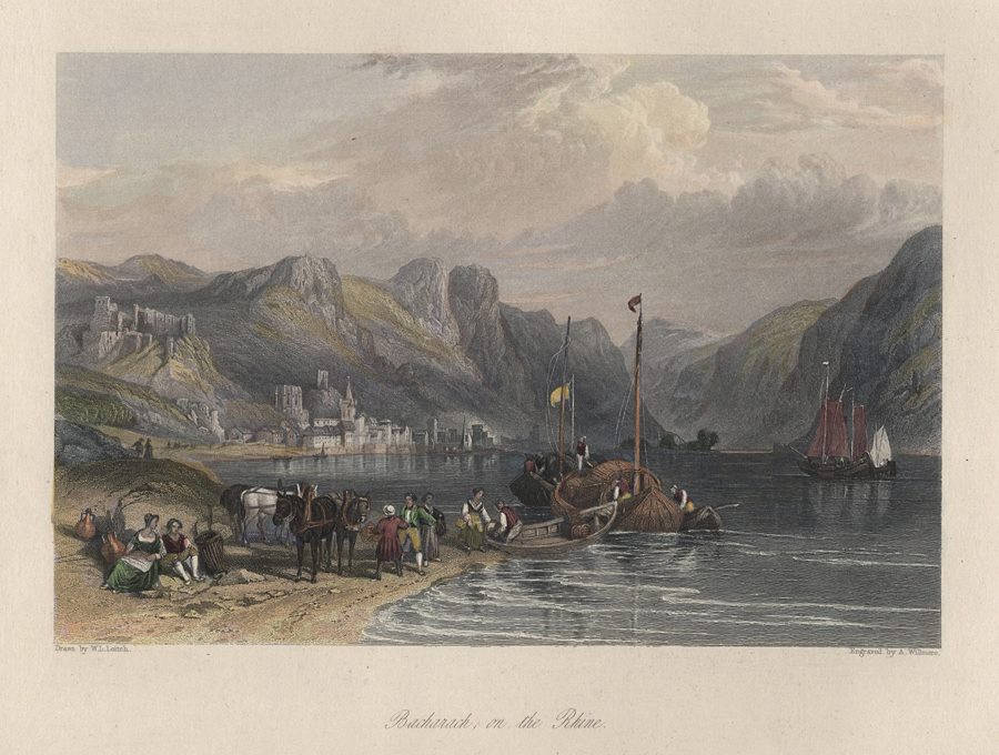 Germany, Bacharach view, 1841