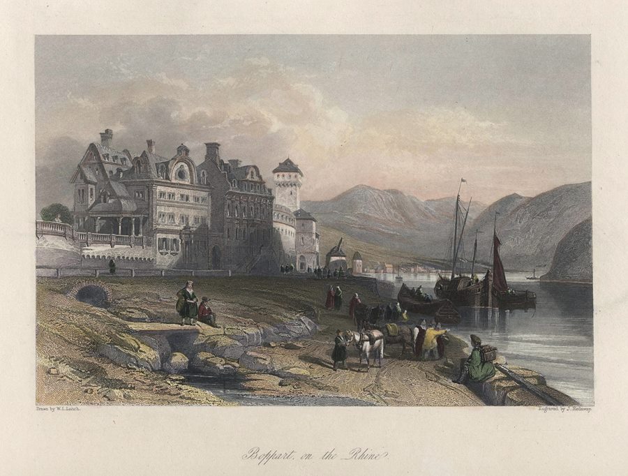 Germany, Boppart, on the Rhine, 1841