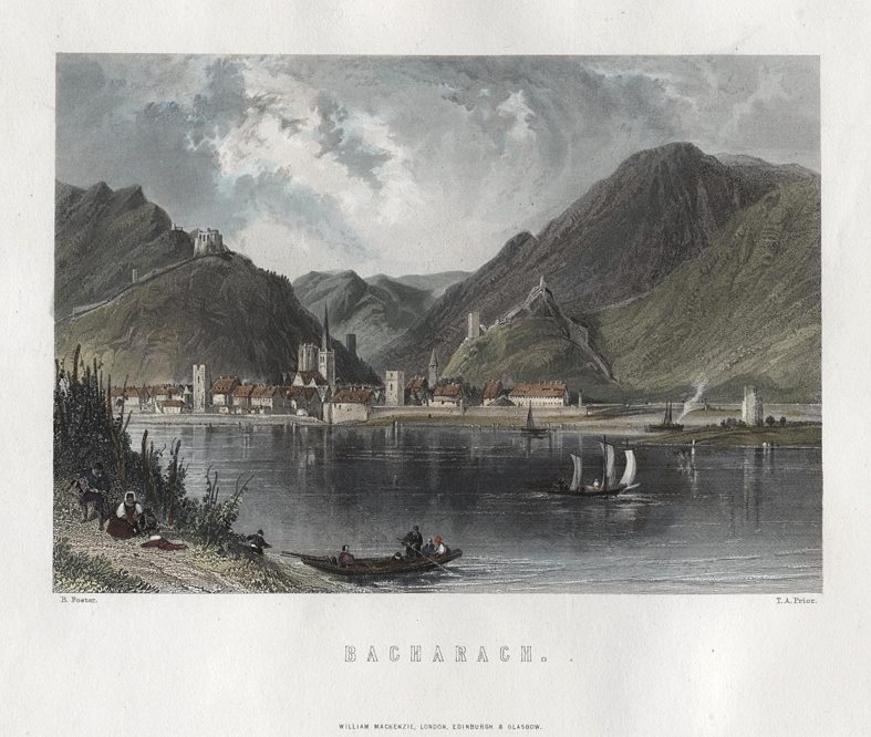Germany, Bacharach view, 1872