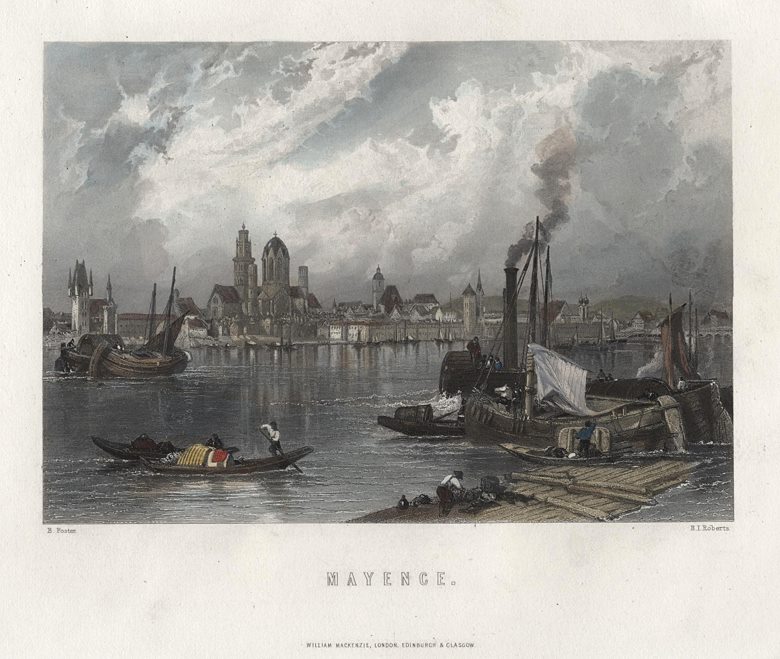 Germany, Mayence (Mainz) view, 1872