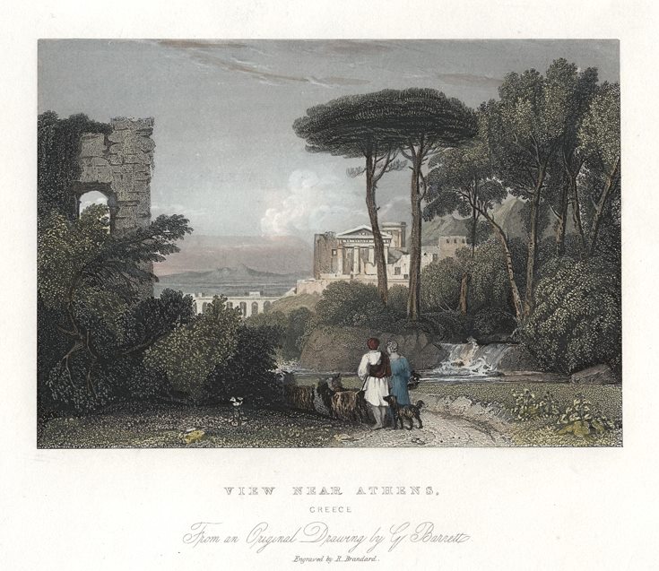 Greece, View near Athens, 1837