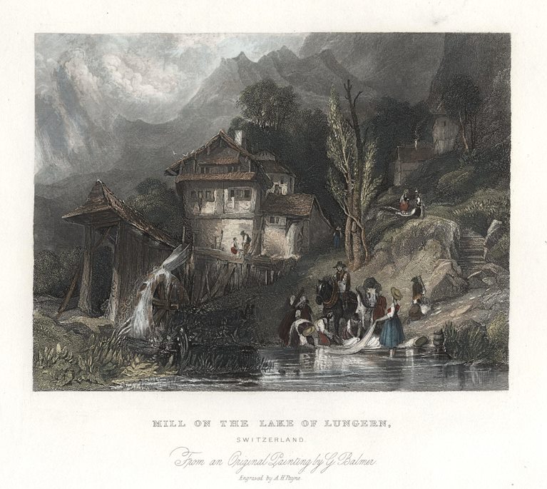 Switzerland, Mill on the Lake of Lungern, 1837