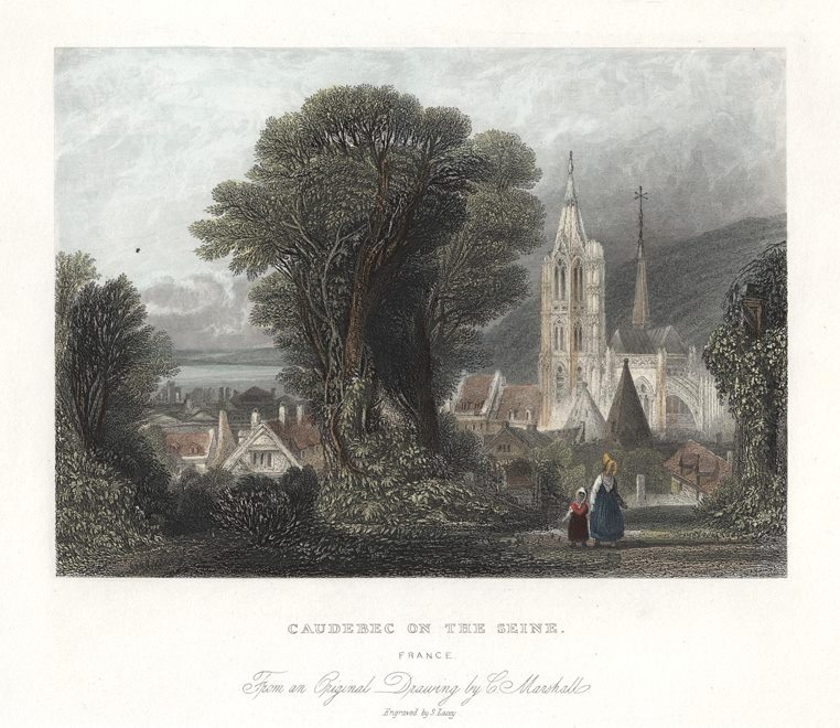 France, Caudebec on the Seine, 1837