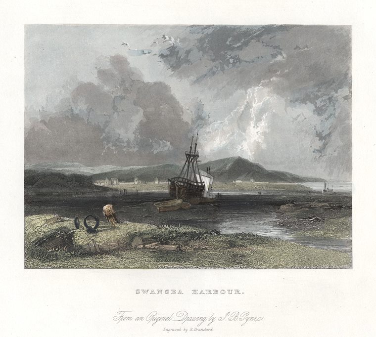 Wales, Swansea Harbour, 1837