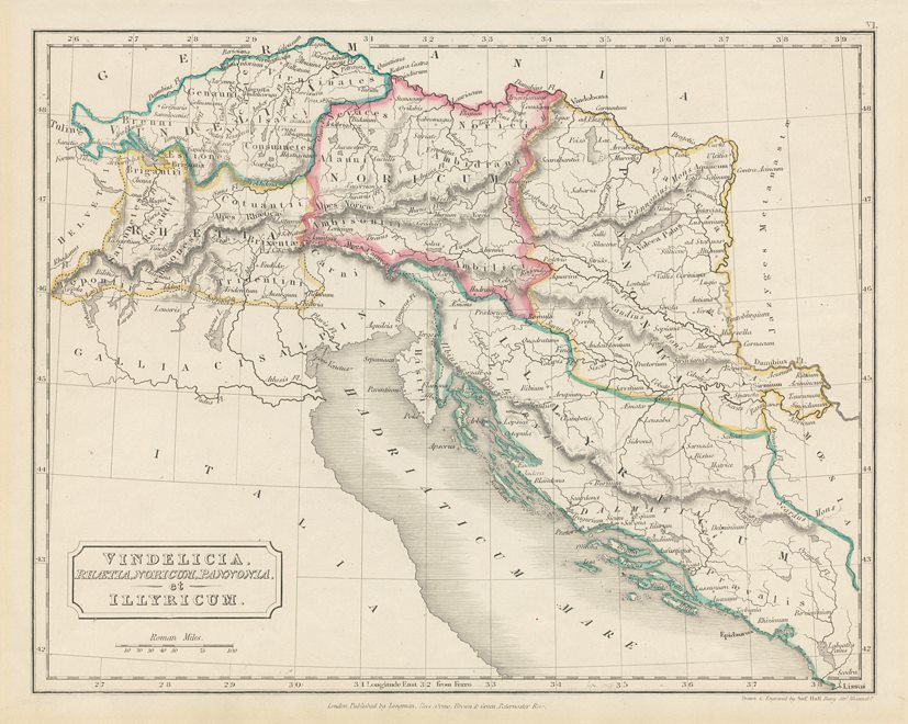 Vindelicia, Illyricum etc., 1827